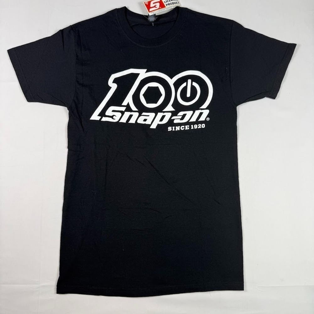 Snap On 100 Years Shirt Mens Small Black Since 1920 Licensed Logo NWT